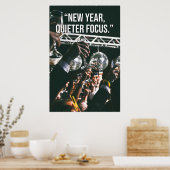 New Year Quieter Focus Motivation Poster ポスター (キッチン)