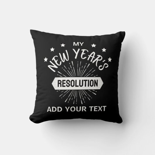 New Year Resolution Custom Add Your Resolution クッション (正面)