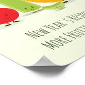 New Year Resolution Healthy Eating Fruit Vegetable ポスター (角)