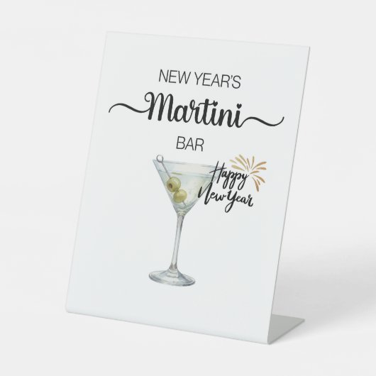 New Year’s Classic Martini Bar Pedestal Sign 台座サイン (正面)