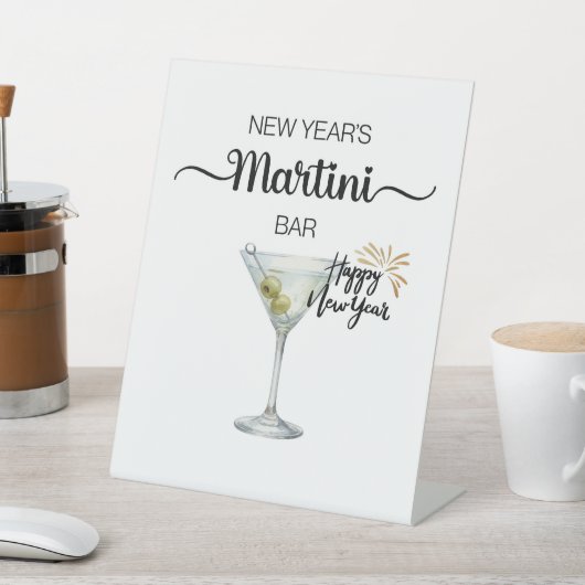 New Year’s Classic Martini Bar Pedestal Sign 台座サイン (インサイチュ)