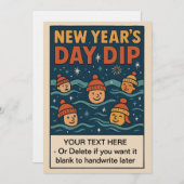 New Year’s Day Dip – Wild Swimming Event 招待状 (正面/裏面)