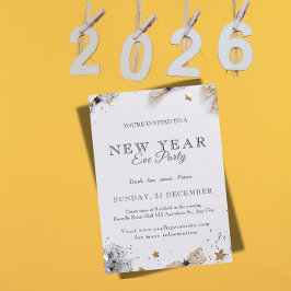 New Year’s Eve Party Invitation | Festive Gold 招待状