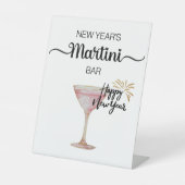 New Year’s Pink Martini Bar Pedestal Sign 台座サイン (正面)
