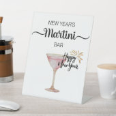 New Year’s Pink Martini Bar Pedestal Sign 台座サイン (インサイチュ)