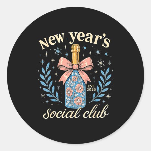 New Year’s Social Club 2026 Celebration  ラウンドシール (正面)