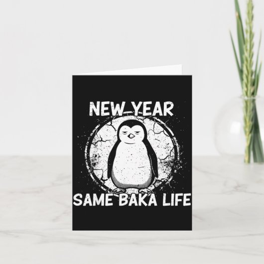 New Year Same Baka Life Baka Penguin  カード (正面)