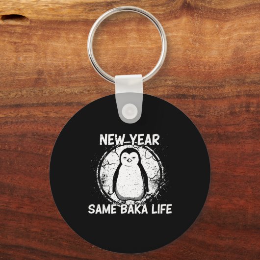 New Year Same Baka Life Baka Penguin  キーホルダー (正面)