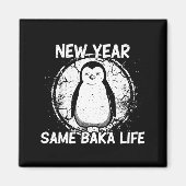 New Year Same Baka Life Baka Penguin  マグネット (正面)