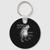 New Year Same Baka Life Funny Frog Joke  キーホルダー (正面)