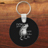 New Year Same Baka Life Funny Frog Joke キーホルダー (正面)