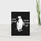New Year Same Baka Life Funny Penguin Joke  カード (正面)