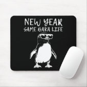 New Year Same Baka Life Funny Penguin Joke マウスパッド (マウス)