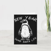 New Year Same Baka Life Funny Penguin Meme  カード (正面)