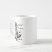 New Year Same Baka Life Funny Raccoon New Year's E コーヒーマグカップ (正面左)