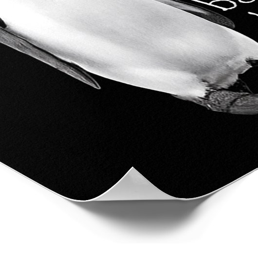 New Year Same Baka Life Penguin Joke Funny  ポスター (角)