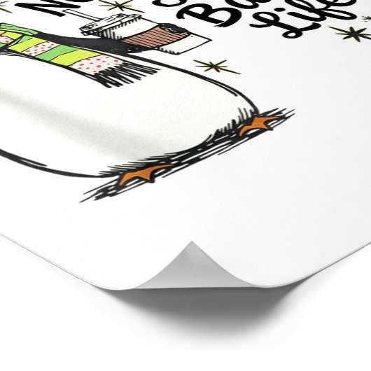 New Year Same Baka Life Penguin Meme Joke ポスター (角)