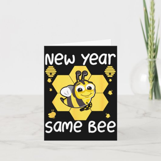 New Year Same Bee Meme Funny New Years Eve  カード (正面)