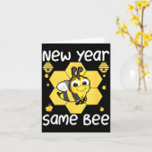 New Year Same Bee Meme Funny New Years Eve  カード (黄色い花)