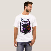 New Year Same Cat Boss Funny Halloween Cat T-Shirt Tシャツ (正面フル)