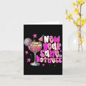 New Year Same Hot Mess Martini Tail New Year Women カード (黄色い花)