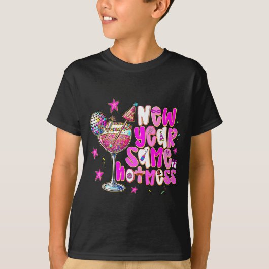 New Year Same Hot Mess Martini Tail New Year Women Tシャツ (正面)