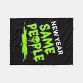 New Year Same People Funny Skull  フリースブランケット (正面(横))