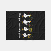 New Year Same Silly Goose Family Matching New Year フリースブランケット (正面(横))