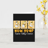 New Year Same Silly Goose Funny 2026 New Year Teac カード (黄色い花)