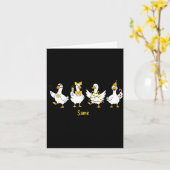 New Year Same Silly Goose Funny 2026 New Year Teac カード (黄色い花)