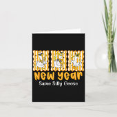 New Year Same Silly Goose Funny 2026 New Year Teac カード (正面)