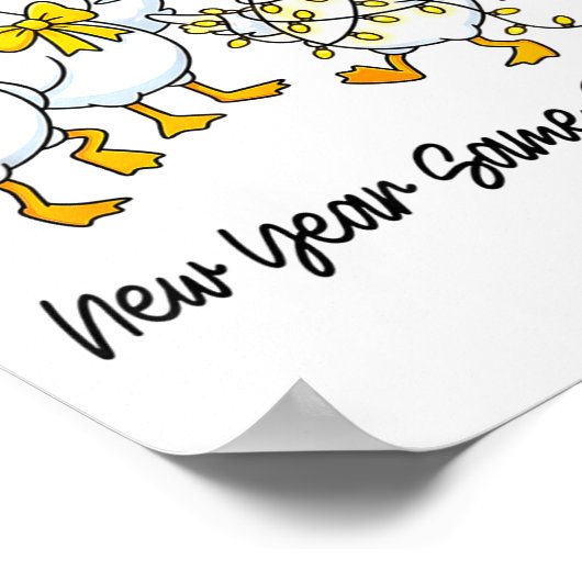New Year Same Silly Goose Funny 2026 New Year Teac ポスター (角)