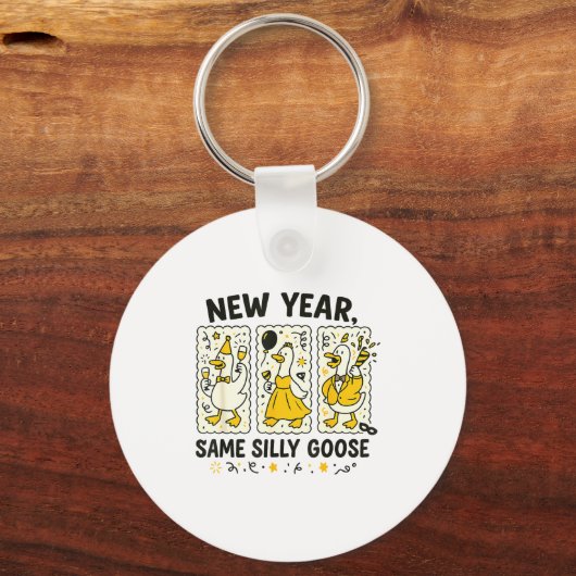 New Year Same Silly Goose Funny Goose New Year 202 キーホルダー (正面)