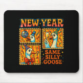 New Year Same Silly Goose Funny Retro Party Gift  マウスパッド (正面)