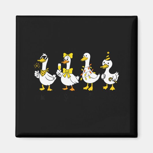 New Year Same Silly Goose Happy New Year 2026 Cele マグネット (正面)