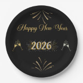 New Year Sparkle Paper Plate ペーパープレート (正面)
