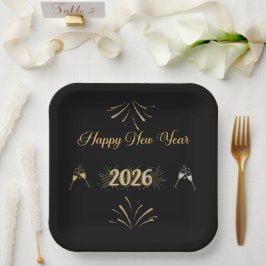 New Year Sparkle Paper Plate ペーパープレート