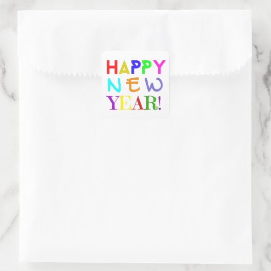 New Year Stickers スクエアシール (バッグ)