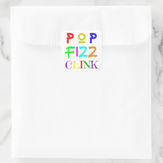 New Year Stickers スクエアシール (バッグ)