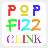 New Year Stickers スクエアシール (正面)