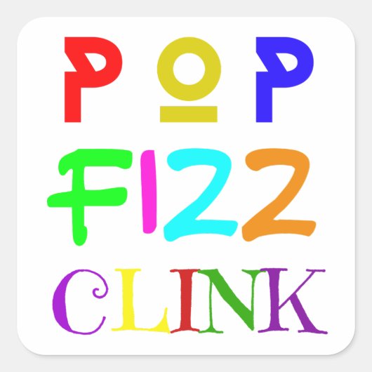 New Year Stickers スクエアシール (正面)