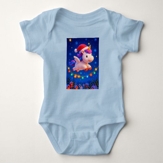  New Year Unicorn, Author Natasha Us   ベビーボディスーツ (正面)
