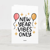 "New Year Vibes Only" Greeting Card カード (裏面)