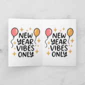 "New Year Vibes Only" Greeting Card カード (内部)