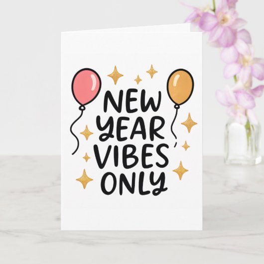"New Year Vibes Only" Greeting Card カード (蘭)