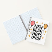"New Year Vibes Only" Spiral Notebook ノートブック (内部)
