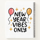 "New Year Vibes Only" Spiral Notebook ノートブック (裏面)