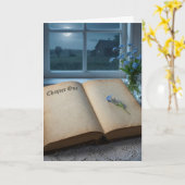 New Year Vintage Journal In Moonlight カード (黄色い花)