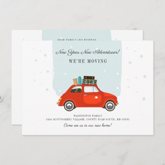 New Year We Moved Address Moving Announcement (正面/裏面)