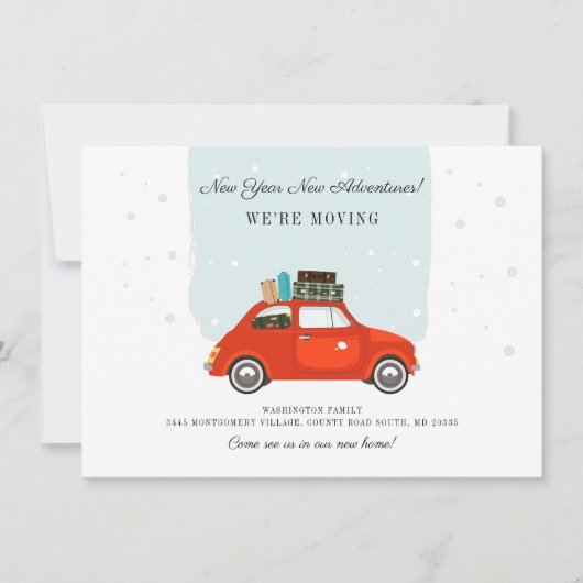 New Year We Moved Address Moving Announcement (正面)